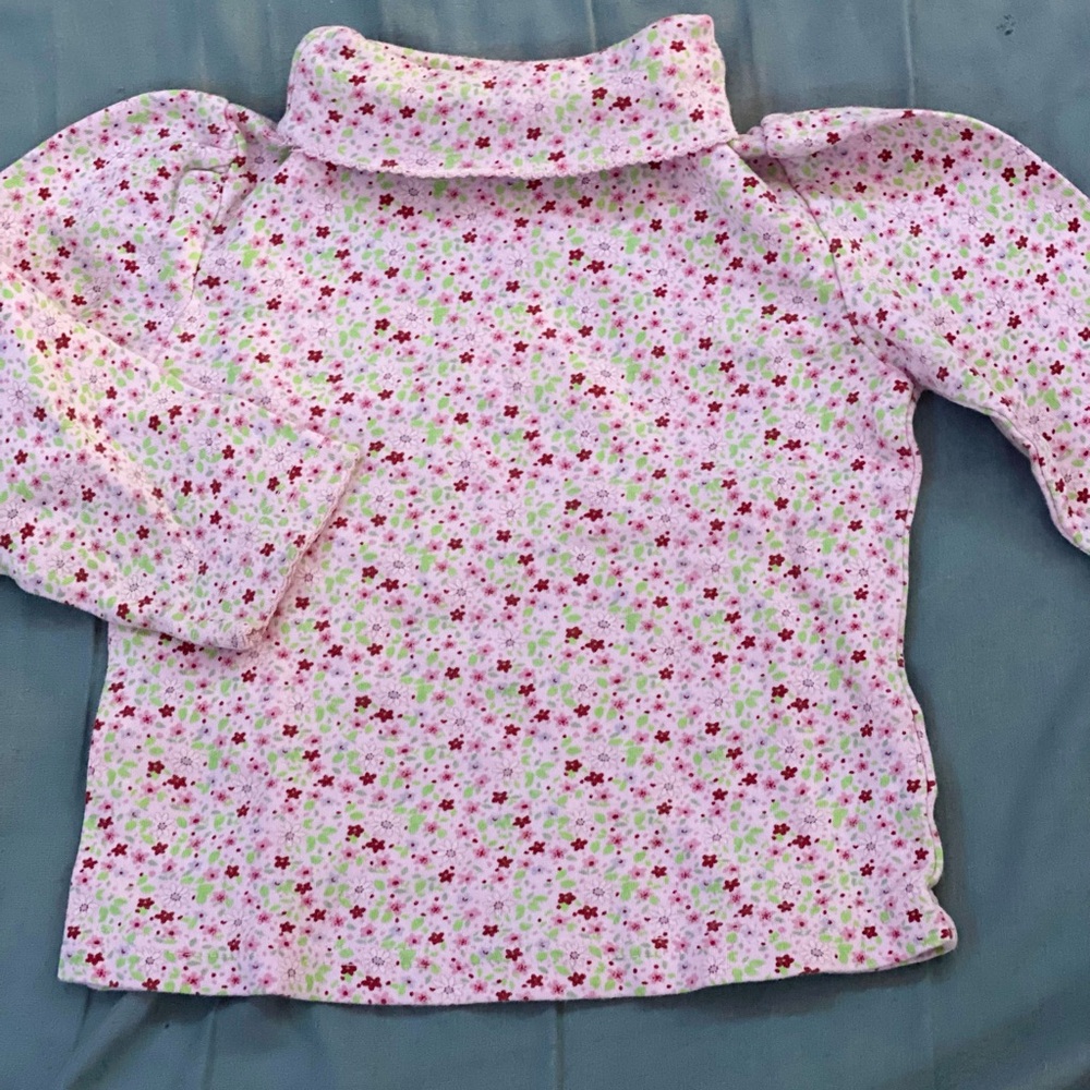 Faded Glory Pink Floral Long Sleeve Tee